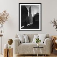 Historic Framed Print, Irving Trust Co. Bldg., 1 Wall St., New York City,  17-7/8" x 21-7/8"