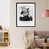 Historic Framed Print, [Three men in a tub"]",  17-7/8" x 21-7/8"