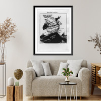 Historic Framed Print, [Three men in a tub"]",  17-7/8" x 21-7/8"