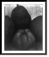 Three pears and an apple, France, Historic Print