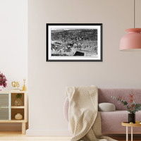 Bird's-eye view of American Red Cross mountain post on the Italian Front, Antique Wall Art
