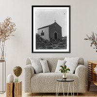 Historic Framed Print, Chapel where funeral of Lieut. McKey was held, Italian Front,  17-7/8" x 21-7/8"