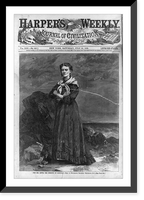 Historic Framed Print, Miss Ida Lewis, the heroine of Newport,  17-7/8" x 21-7/8"