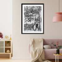 Historic Framed Print, Temptation of St. Anthony [by winged demons],  17-7/8" x 21-7/8"