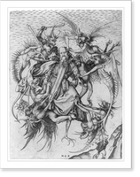 Historic Framed Print, [Temptation of St. Anthony].MS.,  17-7/8" x 21-7/8"