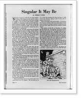 Singular It May Be, Historic Print