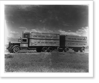Double bottom Utah-Arizona Freight Lines truck Classic, Antique Print