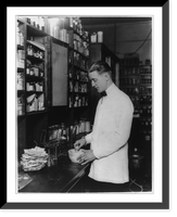 Historic Framed Print, The drug clerk,  17-7/8" x 21-7/8"