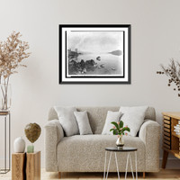 Historic Framed Print, [Southeast arm of Promontory Point, Yellowstone Lake],  17-7/8" x 21-7/8"