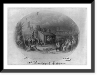 Historic Framed Print, The escape from the fire of the Rev. John Wesley,  17-7/8" x 21-7/8"