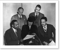 Mrs. Eleanor Roosevelt and Dr. James McClendon, Board members, chart 1947 program with NAACP executive officers, Historic Print