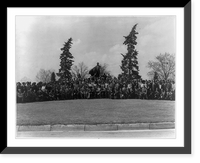 NAACP Southeastern Regional Conference delegates posed in front of the Booker T. Washington statue, Tuskegee, Ala, Antique Print
