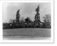 NAACP Southeastern Regional Conference delegates posed in front of the Booker T. Washington statue, Tuskegee, Ala, Antique Print