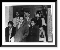 Historic Framed Print, Negroes seek admission to university. Six negroes who applied for enrollment in the University of Oklahoma in a move to break down the state's racial segregation in education ...,  17-7/8" x 21-7/8"