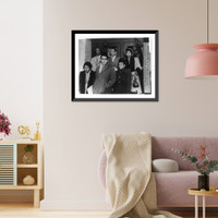 Historic Framed Print, Negroes seek admission to university. Six negroes who applied for enrollment in the University of Oklahoma in a move to break down the state's racial segregation in education ...,  17-7/8" x 21-7/8"