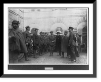 Historic Framed Print, [Inspection of Ambulances in Milan, Italy, during World War I],  17-7/8" x 21-7/8"