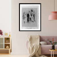 Historic Framed Print, Ah dame! Si j'aurais une femme comme &ccedil;a moi non plus jen'vendrais pas d'journaux,  17-7/8" x 21-7/8"