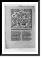 Vintage Americana Print - Medieval monks reading and writing