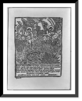Allegorical scene of 2 Angels blowing horns causing ships to capsize, Vintage Poster