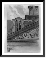 Historic Framed Print, [The Cabildo (New Orleans, La.). Roof and window],  17-7/8" x 21-7/8"