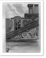 Historic Framed Print, [The Cabildo (New Orleans, La.). Roof and window],  17-7/8" x 21-7/8"