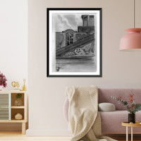 Historic Framed Print, [The Cabildo (New Orleans, La.). Roof and window],  17-7/8" x 21-7/8"