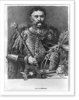 Jan III Sobieski, King of Poland, 1624-1696, Antique Poster