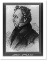 Ludwig Uhland, 1787-1862, Antique Wall Art