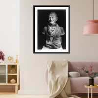 Historic Framed Print, Novel exhibit at the Newark Museum depicts American folk sculpture, Newark, N.J.,  17-7/8" x 21-7/8"