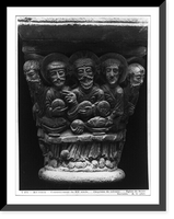 Chapiteau de colonne. Eglise de Saint Nectaire, Antique Print
