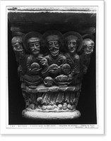 Chapiteau de colonne. Eglise de Saint Nectaire, Antique Print