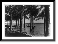 The Shatt al-Arab from Abadan Island, showing the date palms and, in the distance, the Iraq bank of the river, Iran, Vintage Poster