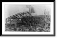 Historic Framed Print, Original Blooming Mill [being built, Penna.],  17-7/8" x 21-7/8"