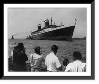 New superliner after christening Classic, Vintage Wall Art