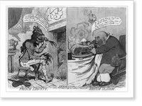 Historic Photo Print - French liberty - British slavery.Js. Gy. desn