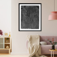 Historic Framed Print, Bas-relief dans le temple de Karnak Egypte.Bonfils.,  17-7/8" x 21-7/8"