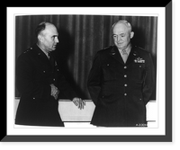 Historic Framed Print, [Gen. Ira Eaker and Gen. Henry H. Arnold posed standing, half lgth., in uniform],  17-7/8" x 21-7/8"