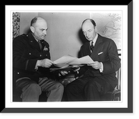 Historic Framed Print, [Gen. Ira Eaker and Robert A. Lovett seated, 3/4 lgth.],  17-7/8" x 21-7/8"