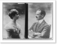 Half lgth., portraits of Bertha Krupp and her husband, Vintage Poster