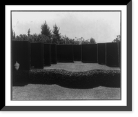 Historic Framed Print, California - Santa Barbara - Formal hedges in garden of Mrs. Henry Bothin,  17-7/8" x 21-7/8"