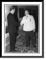 U.S. Under Secretary of State Sumner E. Welles and Hermann G&ouml;ring in Carinhall - Welles and G&ouml;ring shaking hands, full length Classic, Vintage Print