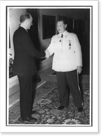 U.S. Under Secretary of State Sumner E. Welles and Hermann G&ouml;ring in Carinhall - Welles and G&ouml;ring shaking hands, full length Classic, Vintage Print