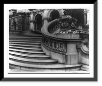 Historic Framed Print, Detail of steps of the Library of Congress,  17-7/8" x 21-7/8"