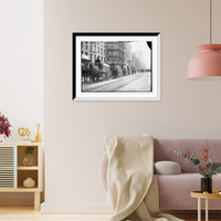 Cleaning snow from the streets in trucks, New York, Antique Wall Art