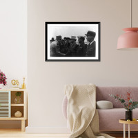 Vietnam: Gen. de Lattre de Tassigny shaking hands with French officers, Antique Wall Art