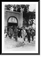 Vietnam: French general walking with civilians Classic, Antique Print