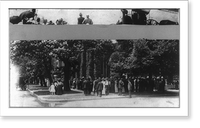 Historic Framed Print, Wilbur Wright funeral - crowds outside 1st Presbyterian church - Dayton,  17-7/8" x 21-7/8"