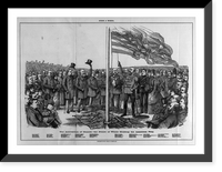 The Annexation of Canada - the Prince of Wales hoisting the American flag, Vintage Wall Art
