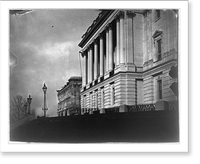 Capitol exterior, west front from terrace, Vintage Print