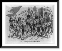 Historic Framed Print, Mutiny on board the Santa Maria,  17-7/8" x 21-7/8"
